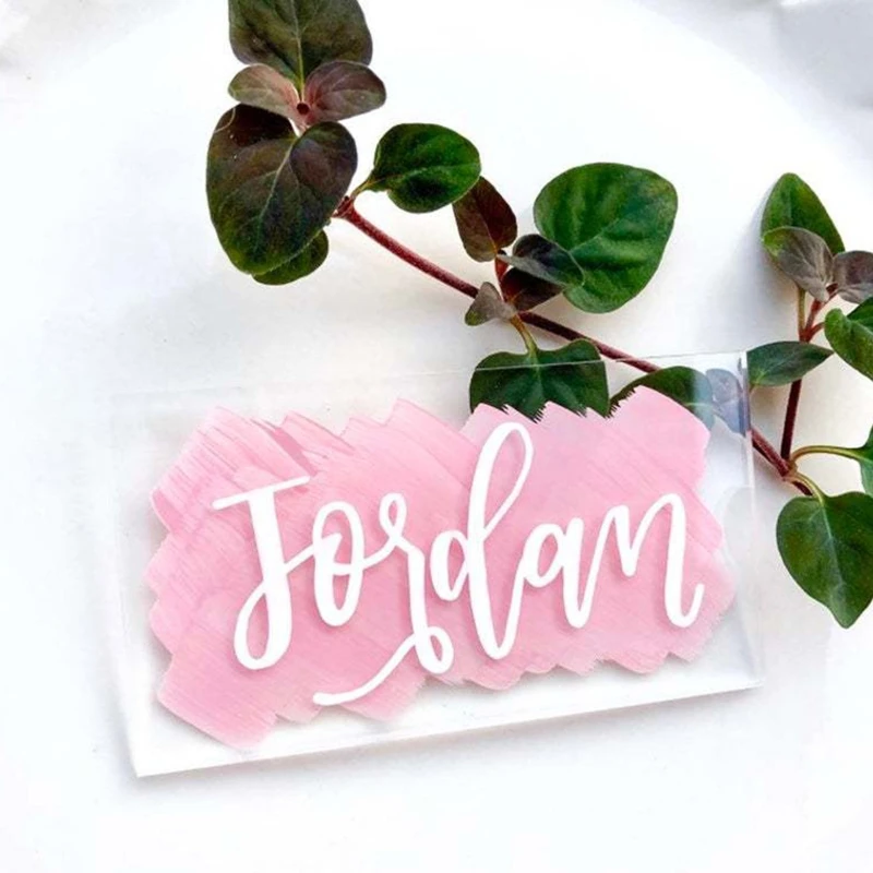 10pcs Rectangle Clear Acrylic Place Cards for Wedding Blank Guest Table Seating Card Guest Name Settings Signs Party New