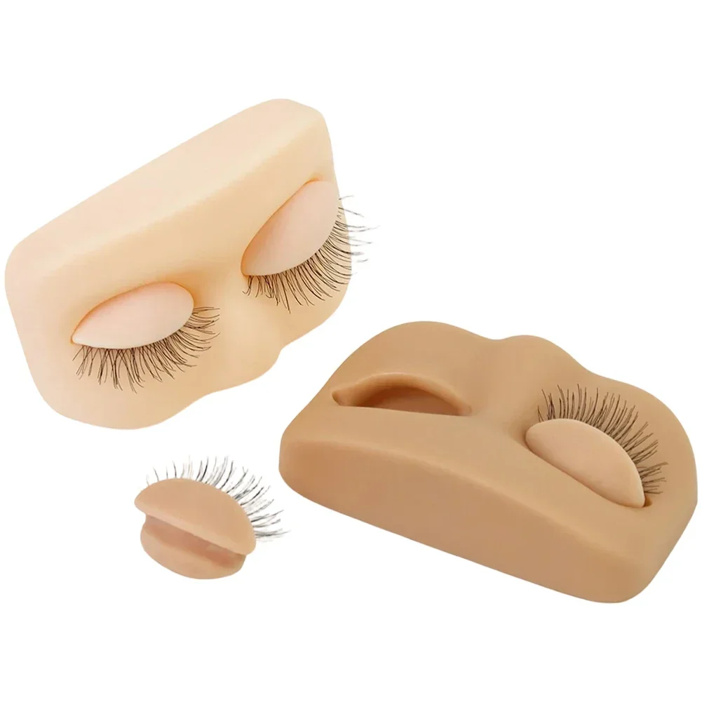 속눈썹 연장 연습용 미니 플랫 모델, 탈부착 가능한 눈꺼풀이 있는 속눈썹 마네킹 헤드