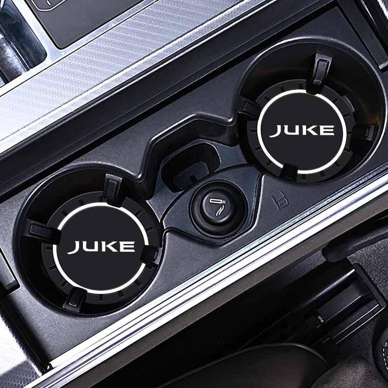 Cup Holder Inserts 2pcs Car Cup Holder Anti Slip Insert Coasters Pads For Nissan Juke F15 F16 Water Cup Holder Silicone Mats Auto Accessories cup holder coasters,cup holder inserts,car coaster pads,cup holder insert