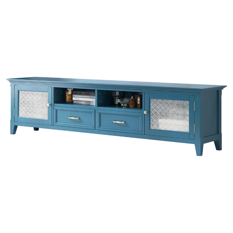 

Blue Floor Cabinet Coffee Table Combination Complete Projection Screen Background