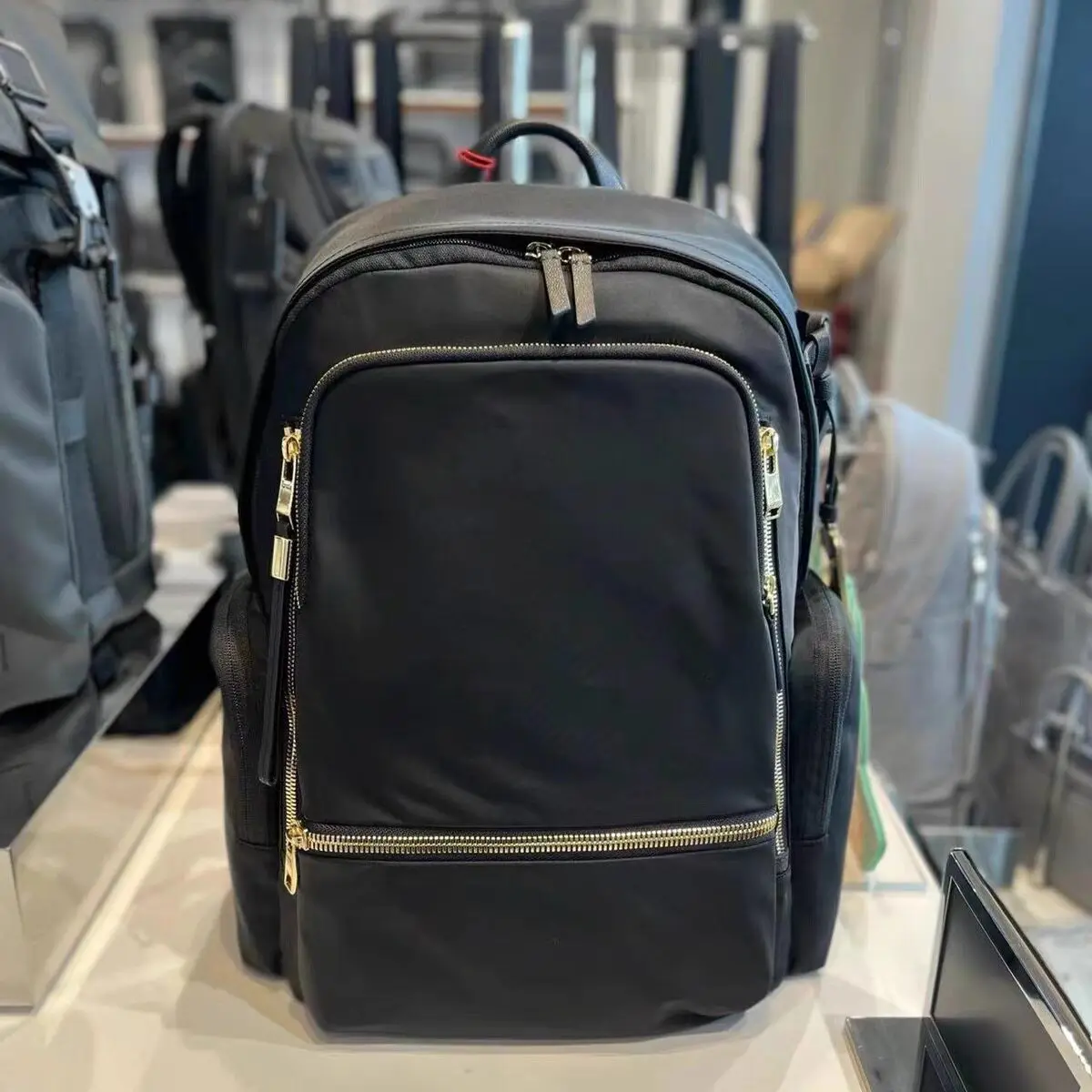 Black gold zipper