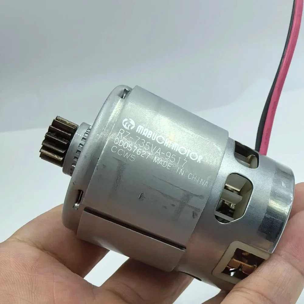 Mabuchi-motor Elétrico de Alta Velocidade Engrenagem de Metal para Broca Ferramentas de Jardim Chave de Fenda Rz735va-9517 Motor dc 12v 14.4v 18v 15 Dentes