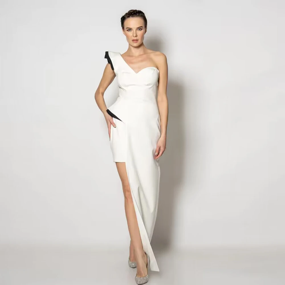 

Женское платье на одно плечо, с V-образным вырезом