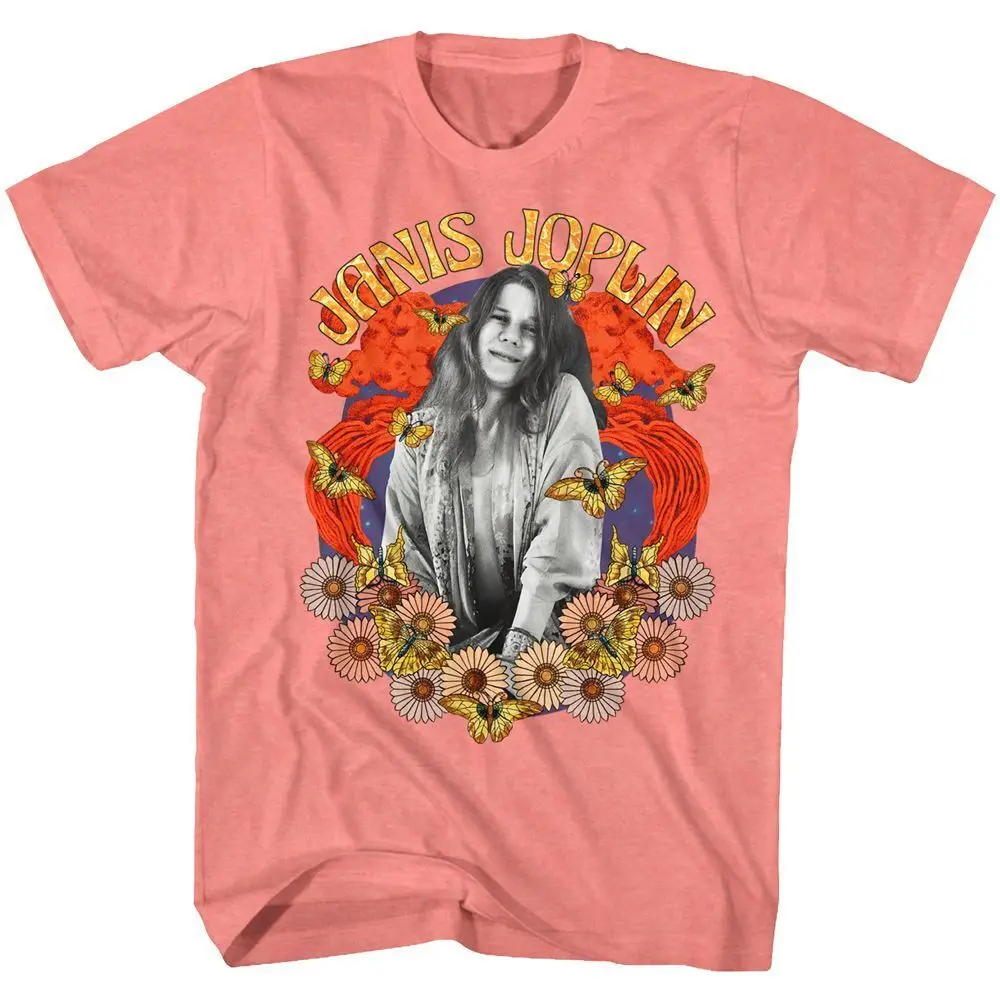

Janis Joplin Collage Short Sleeve Heather Adult T-Shirt