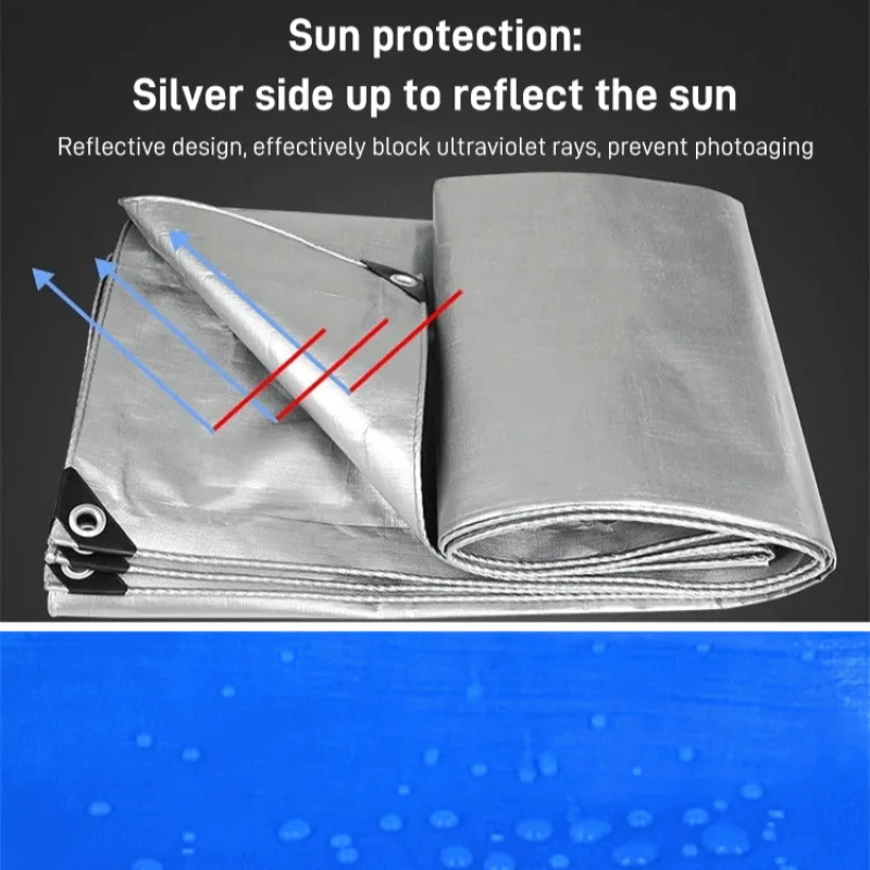 Outdoor thickened tarpaulin Plastic cloth sunshade rainproof cloth sunscreen canvas awning