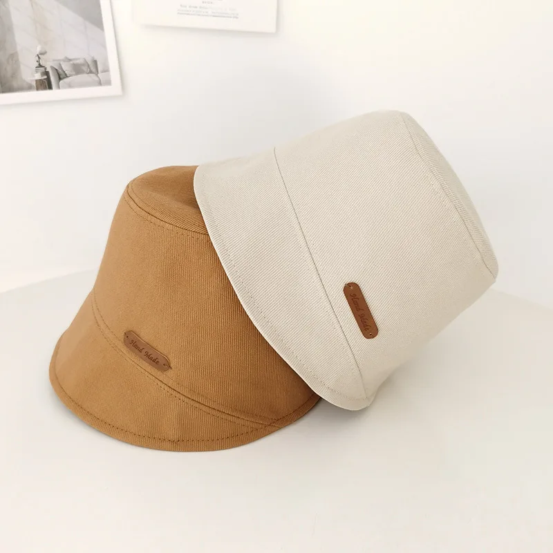 Women Bucket Hat Japanese Fashion Cotton Foldable Fisherman Hats Female Sun Protect Basin Cap
