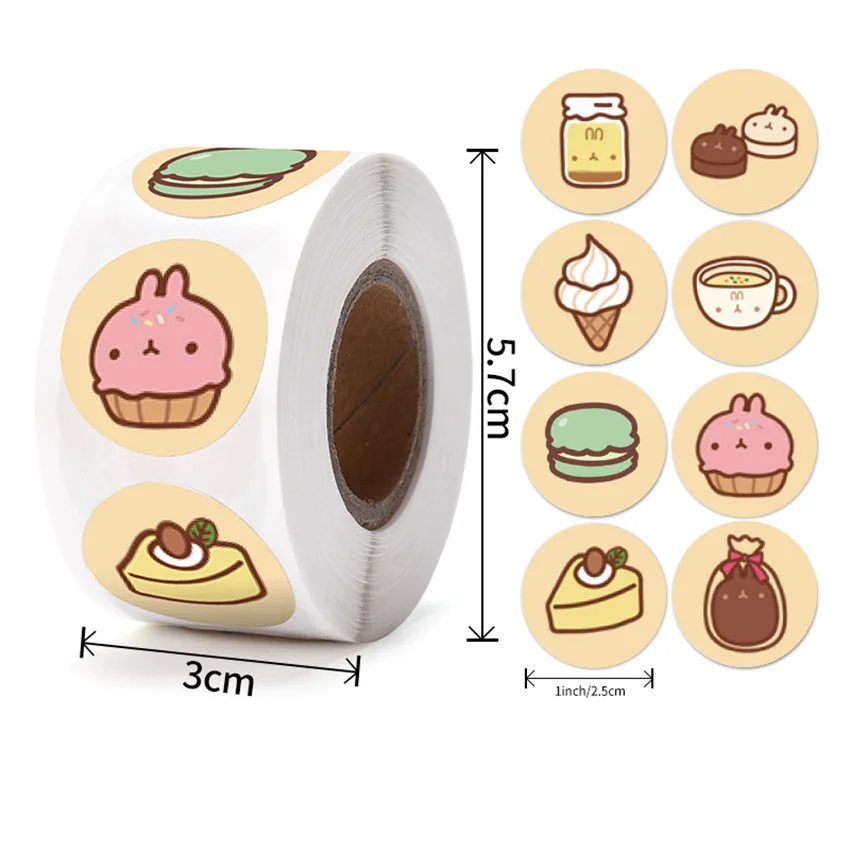 

Happy Birthday Gift Decoration Stickers Cake dessert Adhesive Labels Kids toys Gift Packaging Greeting card Scrapbooking Sticker