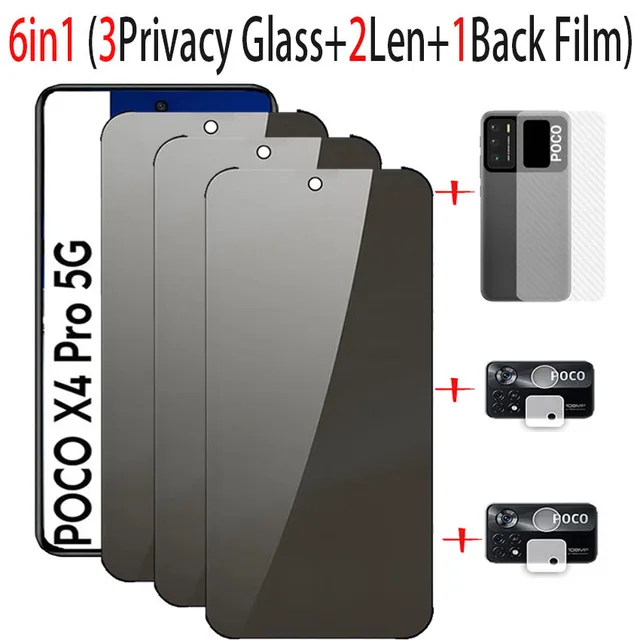 Privacy Screen Protector For Poco X4 Pro 5G Anti-spy Tempered Glass Xiaomi Pocco