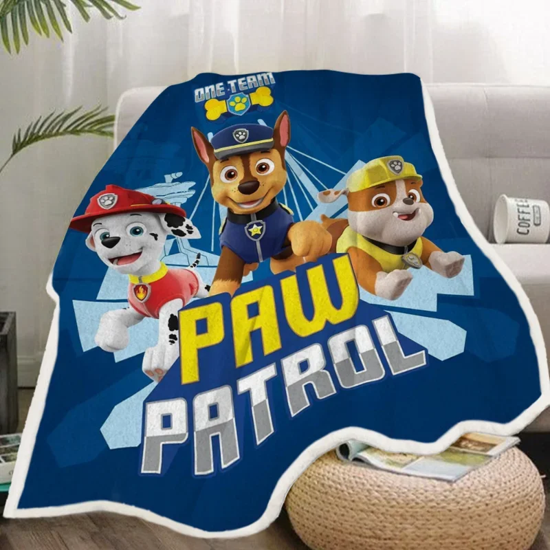 thumbnail image 1 of Manta de la Patrulla Canina, franela canina, agradable a la piel, suave y no esponjosa, Material de alta calidad, bonita alfombra con dibujos animados para niños, 1 of 4