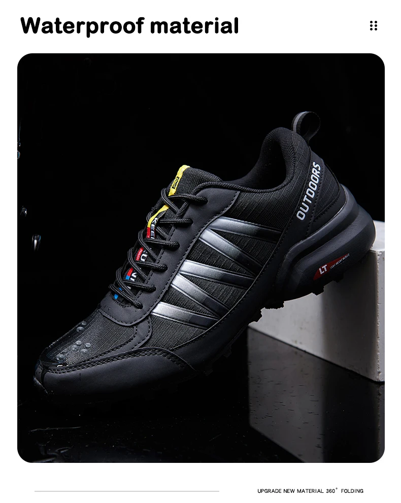 Chaussures De Cyclisme VTT Homme - Autobloquantes, Noires, Polyvalentes (neuf Avec Défauts)