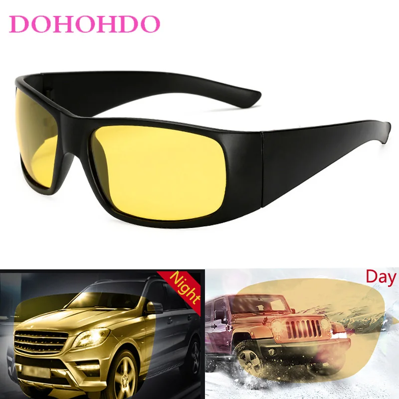 DOHOHDO Classic Polarized Night Vision Sunglasses Square Sunglasses Brand Retro Polarized Women Men's Classic Glasses