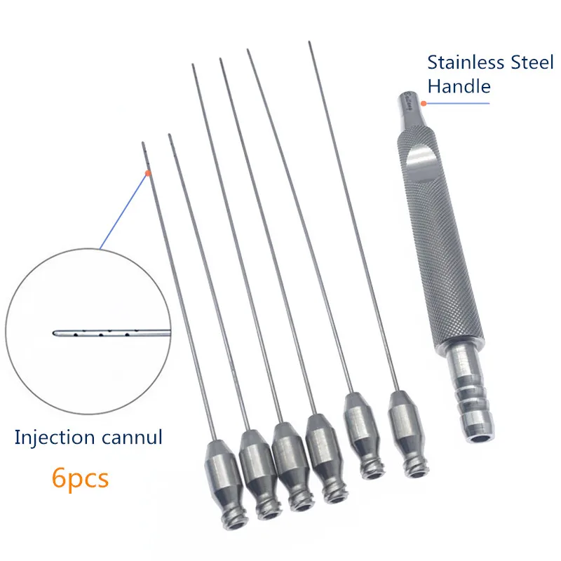 

Liposuction Cannula Stainless Steel Fat Aspiration Tool Liposuction Injection Needles Cannula Handle Infiltration Cannulas