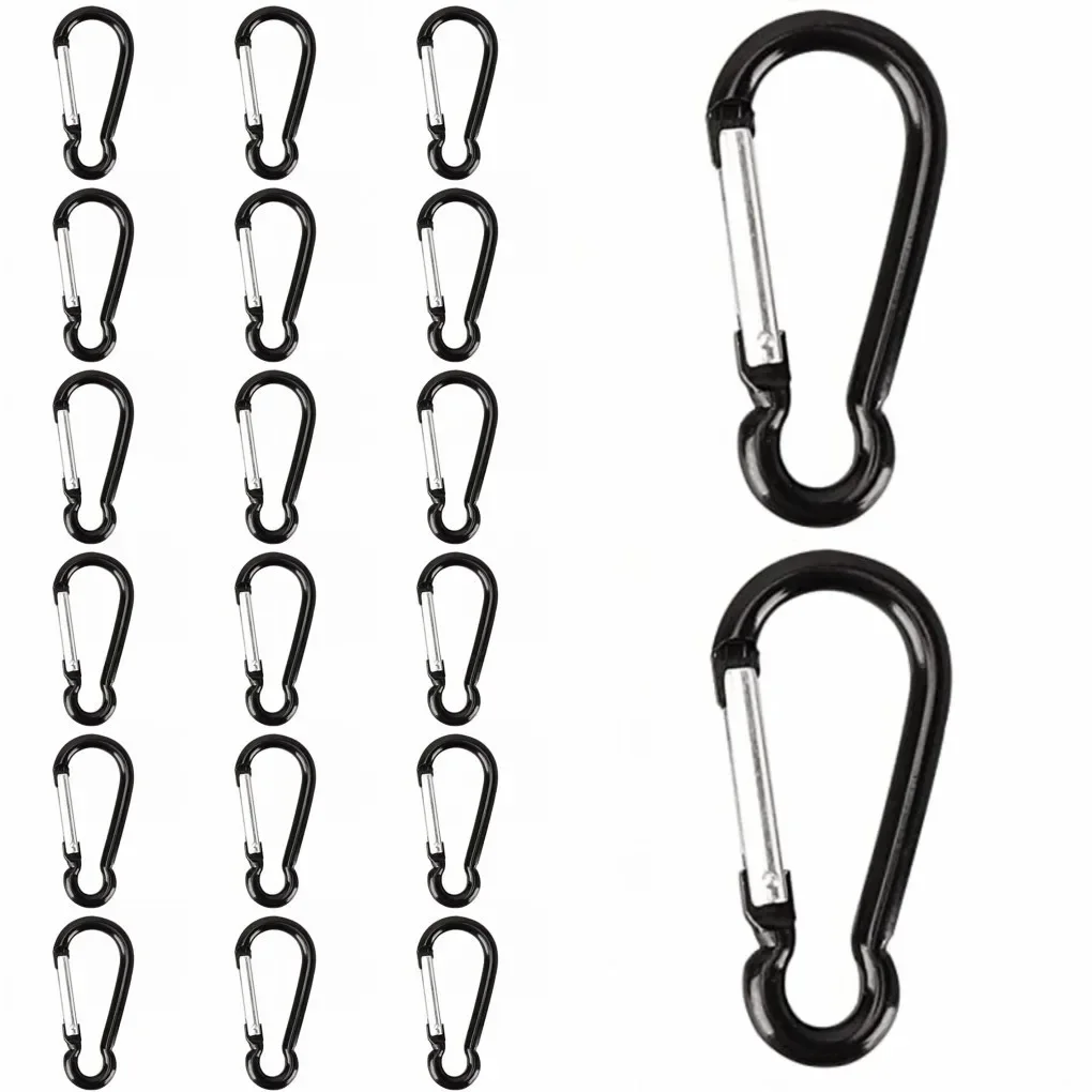 Mousqueton En Aluminium Crochet D Boucle Anneau Clips De Survie Escalade En Plein Air Sac à Dos Paracorde Porte-clés Voyage Kit Alliage 10 Pièces