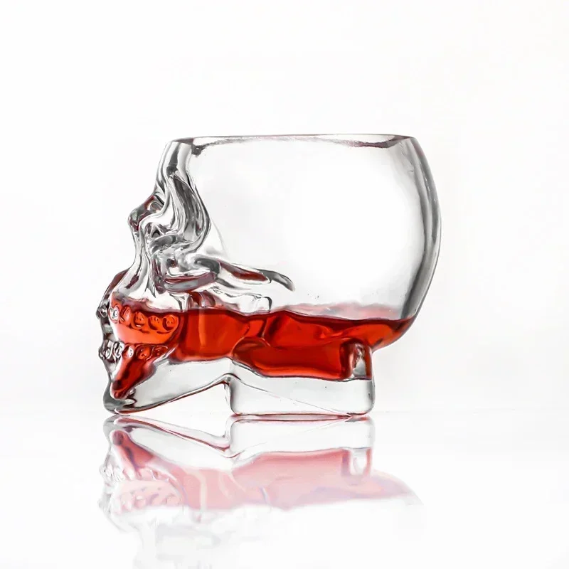 80ML/350ML/700ML lead-free old fashioned whiskey glass cup skull shaped design shot glass wine cups for Liquor Scotch Bourbon