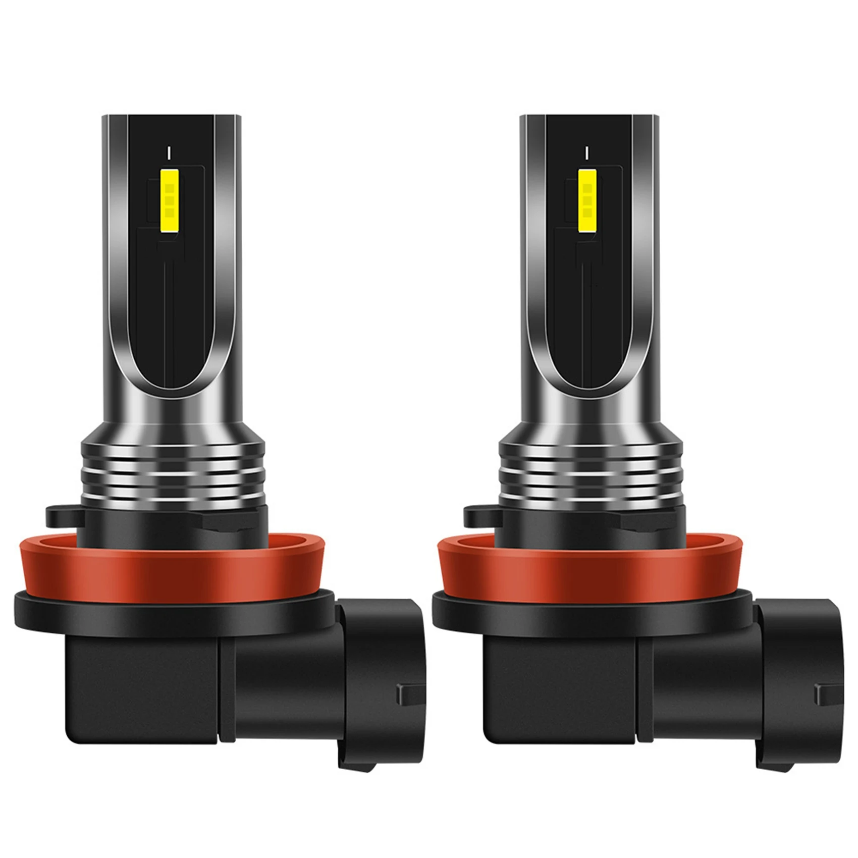 

2Pcs Mini CSP LED Canbus Car Headlight Fog Lamp 16000LM 6SMD Bulbs 3000K Yellow Light Auto Turn Signals