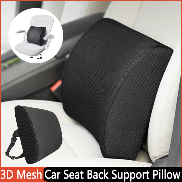 Car Lumbar Support Cushion Memory Foam Waist Pillow Auto Seat Back Cushion  for Car Chair Home Office - AliExpress