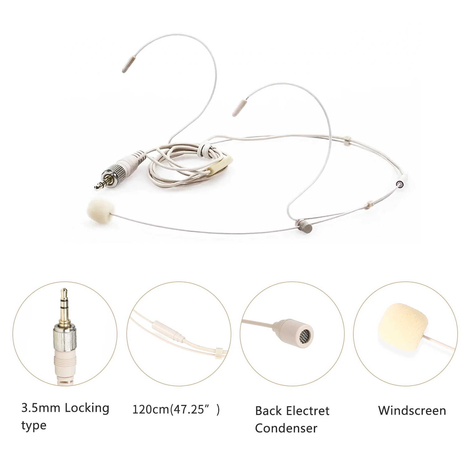 

Saramonic DK6 Professional Cordless Mic Stereo Headset Condenser Microphone for Wireless Transmitter Live Streaming teacher