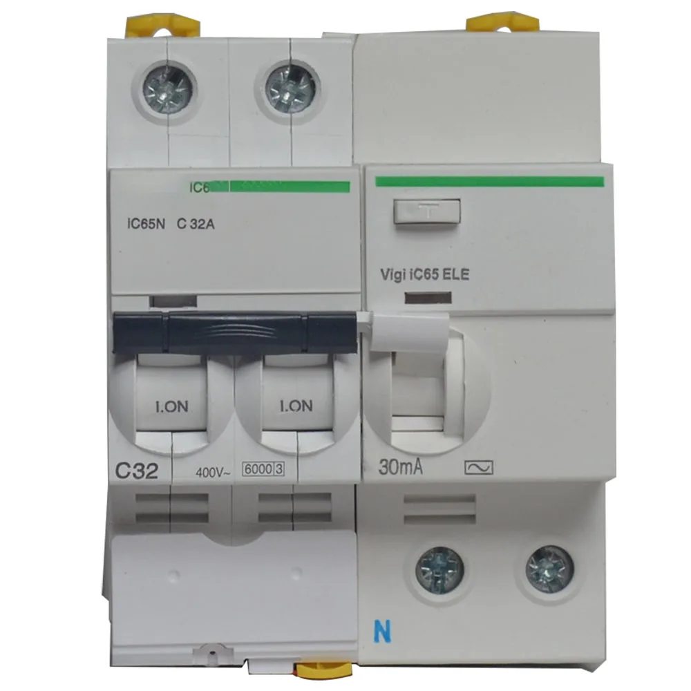 

Original new iC65N FOR Schneider iC65N-C32A/2P Vigi 30mA leakage circuit breaker C10A 16A 20A 25A 32A 40A 50A 63A leakage switch