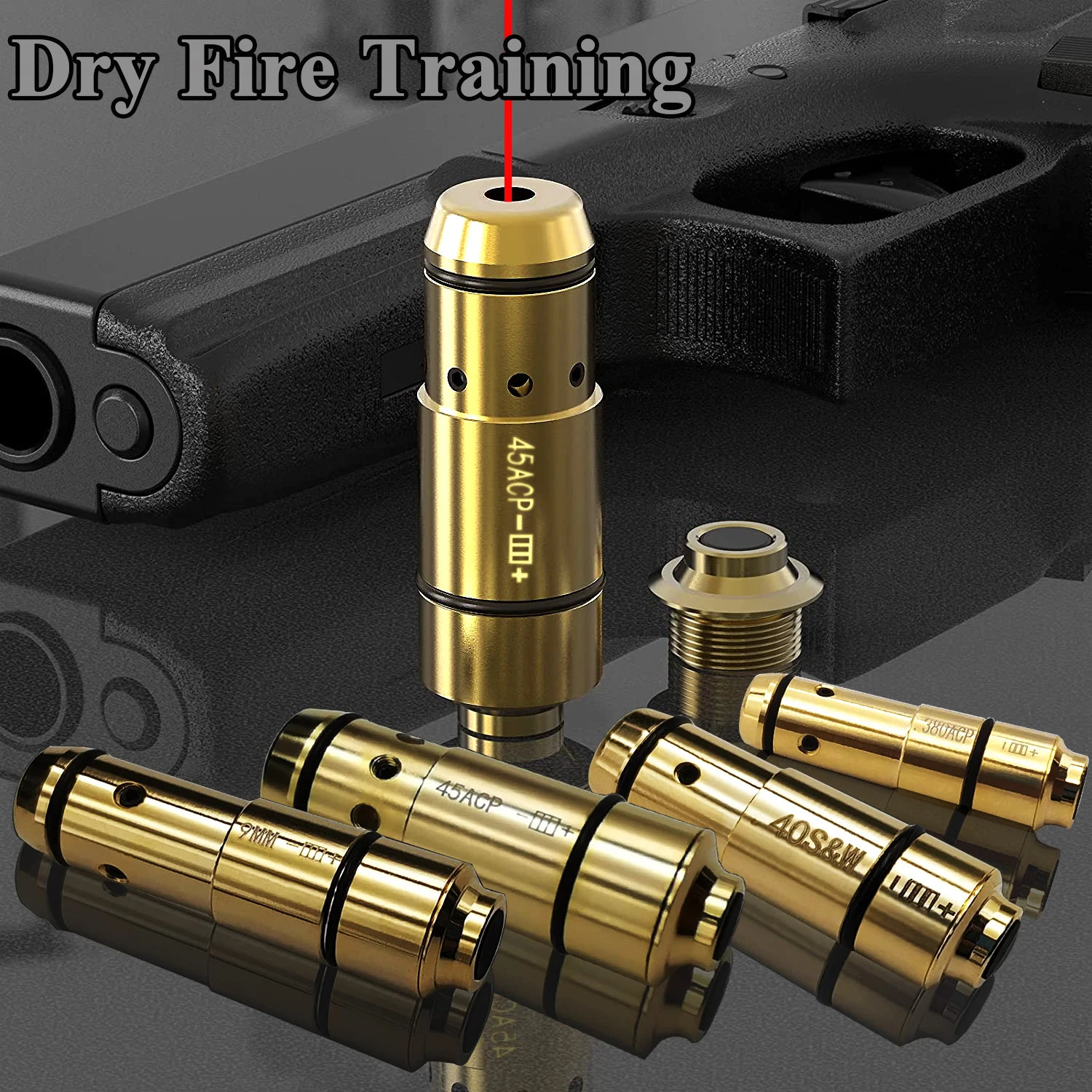 Laser Training Bullet 9mm/380ACP/40S&W/223Rem Tactical Dry Fire Laser