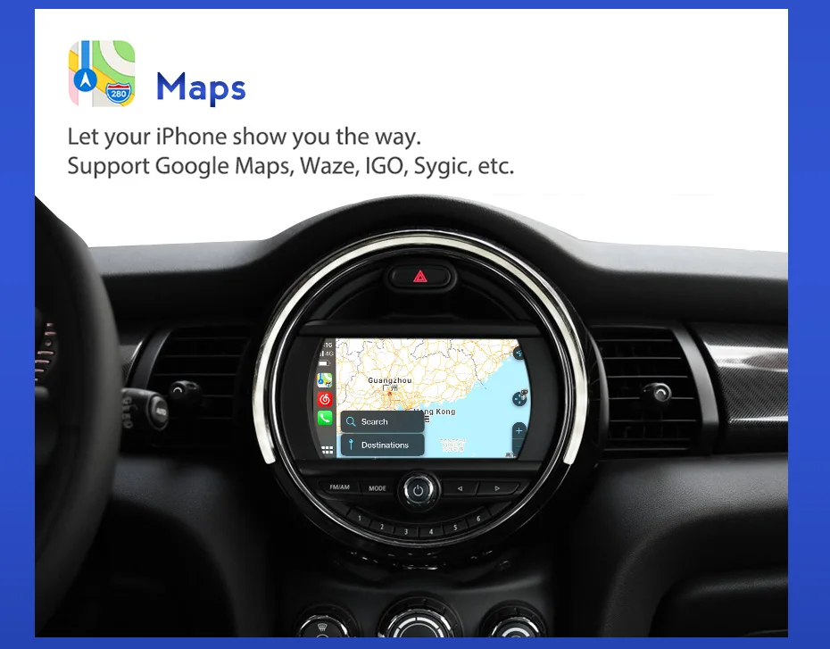 Boîtier CarPlay Mini sans fil iPhone : Tous Véhicules (2017 et +) – Donicars