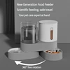 Automatic Pet Feeder and Waterer 2 in 1, Large Capacity Dry Wet Food Separate Dispenser with Timer, Smart Cat Bowl 2