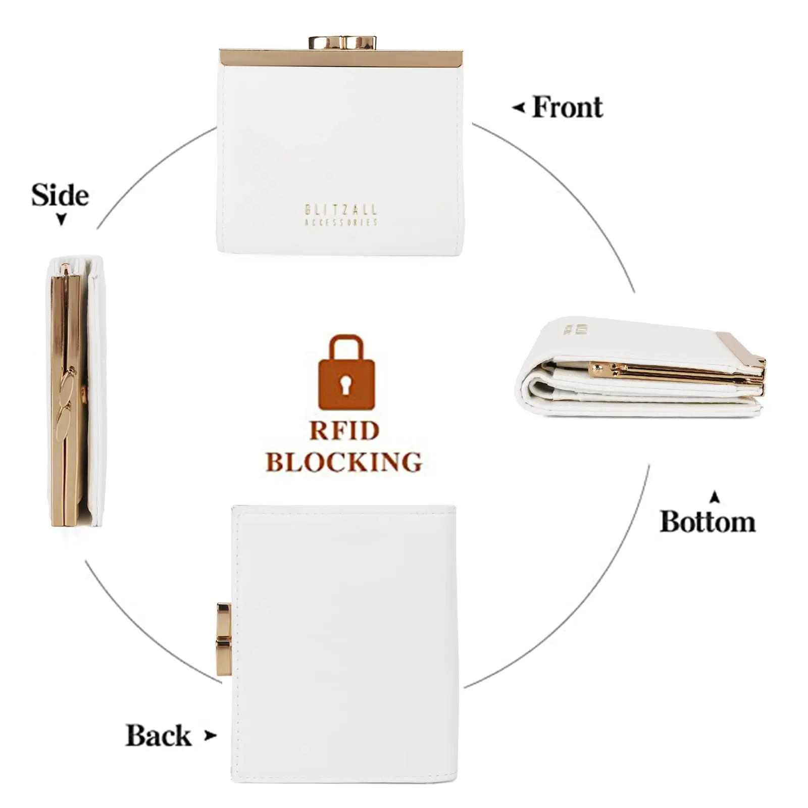 Women's High-Quality PU Leather Wallet - Scratch-Resistant and Durable Card Holder and Document Case