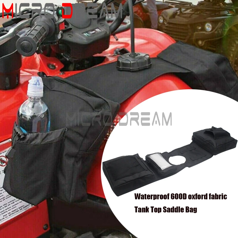 

Motor Riding Luggage Saddle Tank Bag Fuel Gas Tank Bags Waterproof 600D Oxford Cloth Cargo Storage Universal ATV Snowmobiles