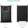 Large Oxford Door Hanging Laundry Hamper Bag with Hooks Dirty Clothes Storage Bag for Bedroom Bathroom 2