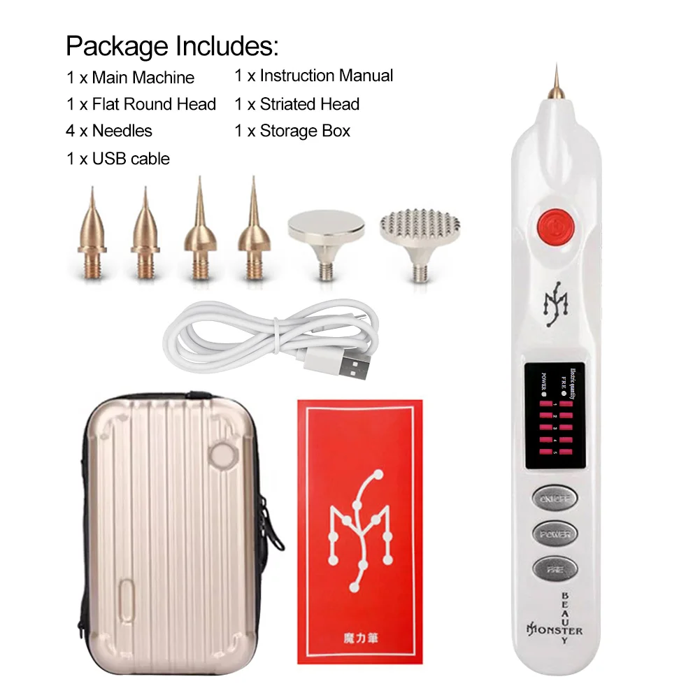 Plasma Laser Pen Electric Freckle Pen Professional Eyebrow Pigment Mole Tattoo Wart Dark Spot Removal Eye Lifting Beauty Care