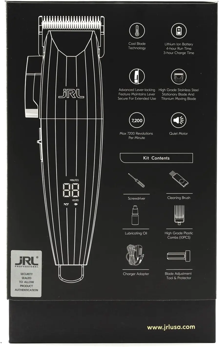 Professional Hair Clippers w/Cool Blade Technology for Men's Grooming - Rechargea 5