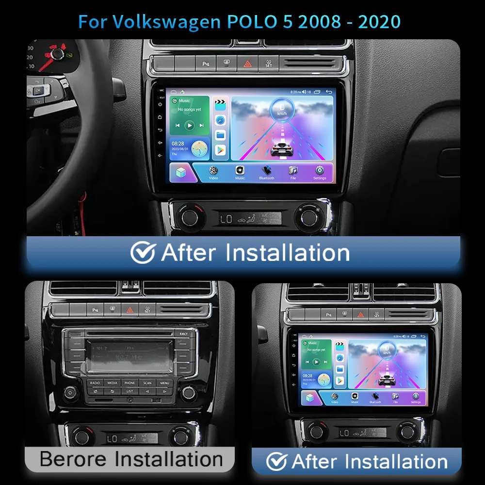 Android Car Radio Multimedia for VW Volkswagen POLO 5 Sedan 2008