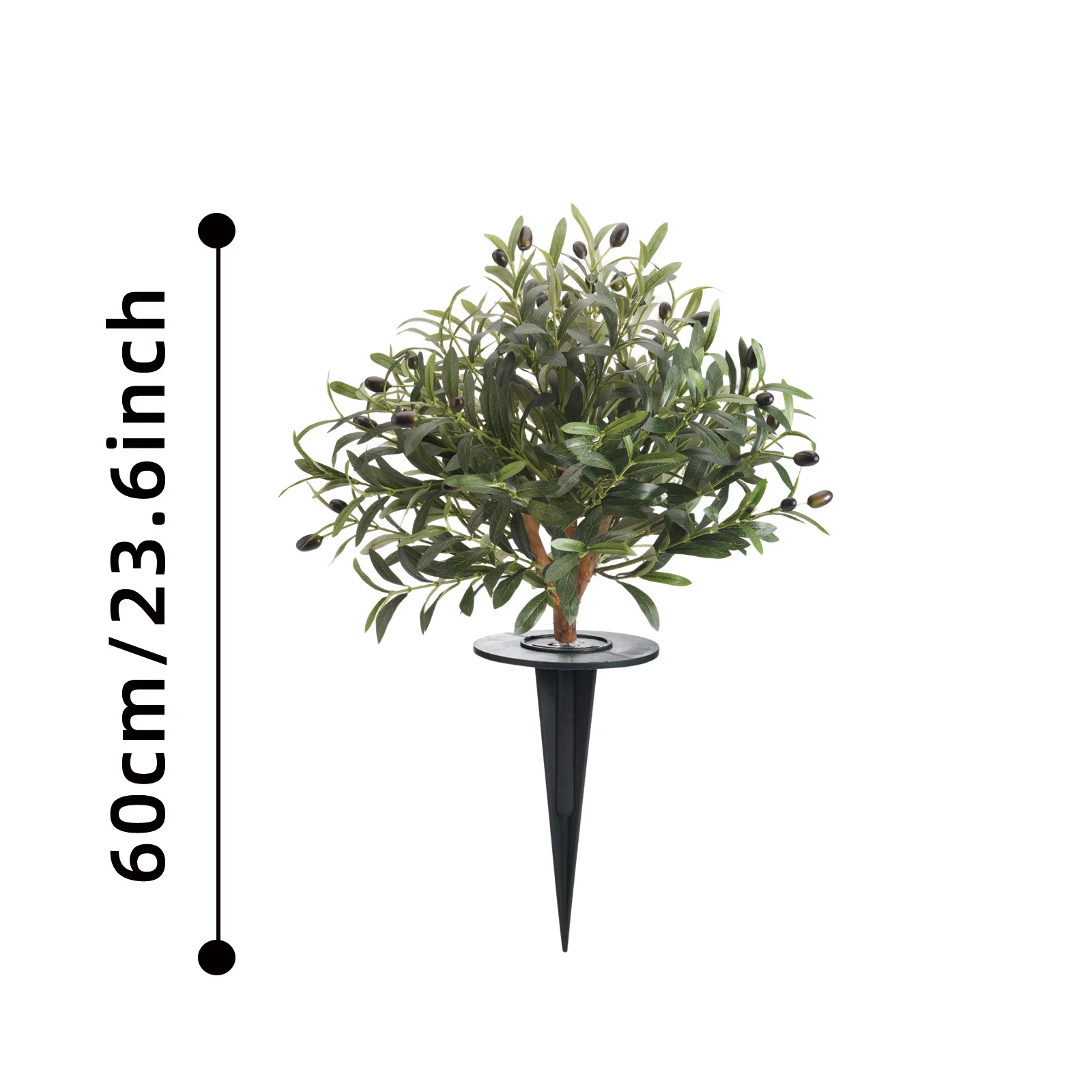 כדור טופיארי עץ זית מלאכותי ריאליסטי עם קיסם קרקע התקנה קלה תחזוקה נמוכה ירוקה לדלת קדמית, פנים, מרפסת