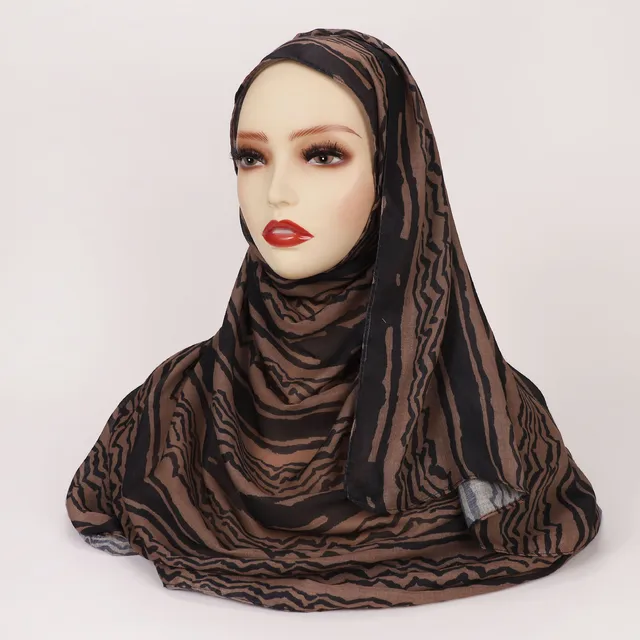1 pièces Ramadan Hijab imprimé léopard femmes bohème aquarelle doux musulman Hijabs Floral respirant châle enveloppement écharpe foulard chaud