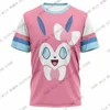 New Arrivals Pokémon Womens T-Shirts Tops Pokemon 3d Print T Shirt Trendy Summer Casual Short Sleeve Pikachu Cute Clothing Tees 4