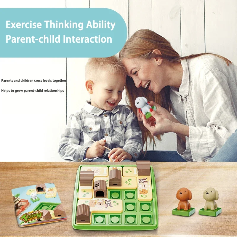 Children Dog Catching Game Educational Toy Intellectual Puzzle Toys Board Games Logical Thinking Toys Kids Shape Matching Gifts 4