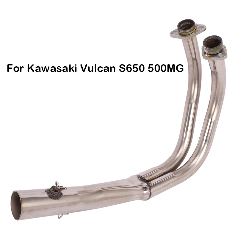 

Stainless Steel Motorcycle Exhaust Header Pipe Middle Link Tube Slip On Connection 51mm Muffler For Kawasaki Vulcan S650 500MG