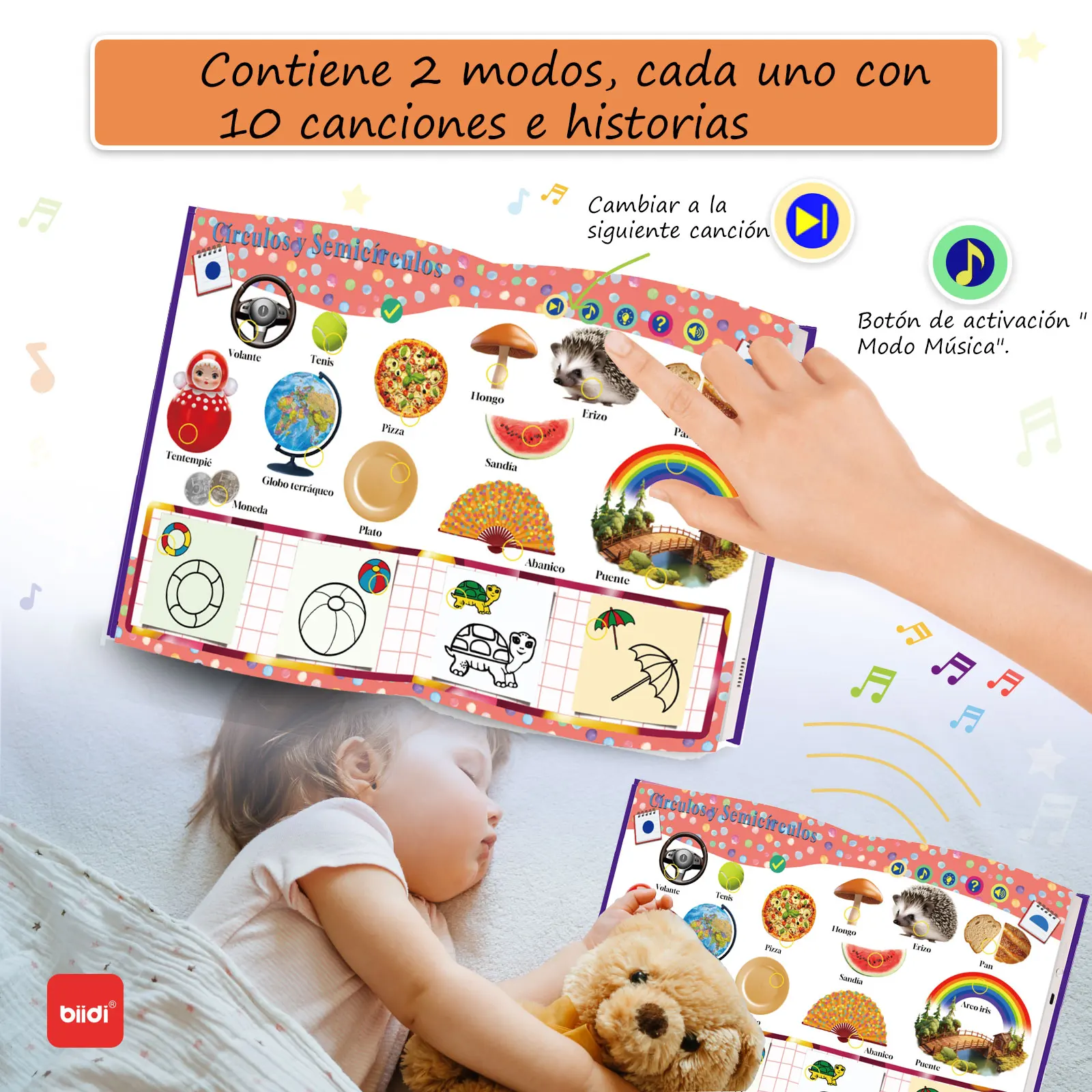 Spanish Point Reading Books Children's Early Educational Toys Montessori Smart Multifunctional Book For Toddler Learning Spanish 4