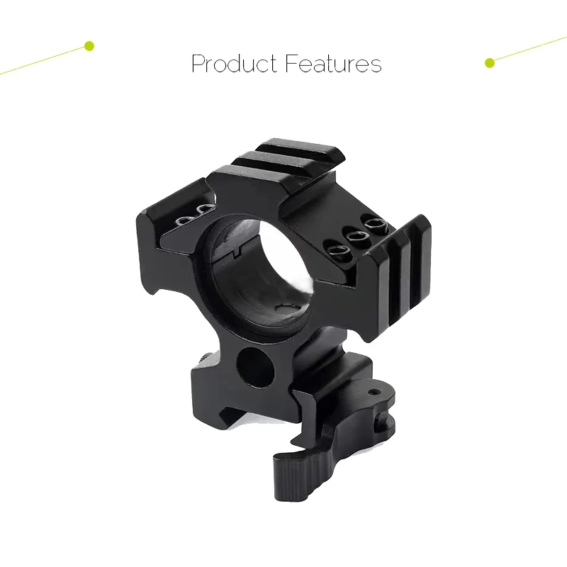 Support Lampe De Poche Offset 25.4/30mm QD – Montage Rapide Rail Picatinny 20mm – Chasse & Tir