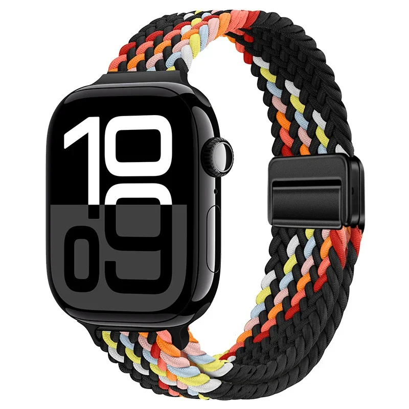 Elegant Braided Nylon Strap for Apple Watch - Slim Design Bracelet Band