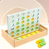 Wooden Connect 4 Classic Grid 4 in a Row Game Strategy Family Board Games 2 Players Suitable for Kids and Adults 2