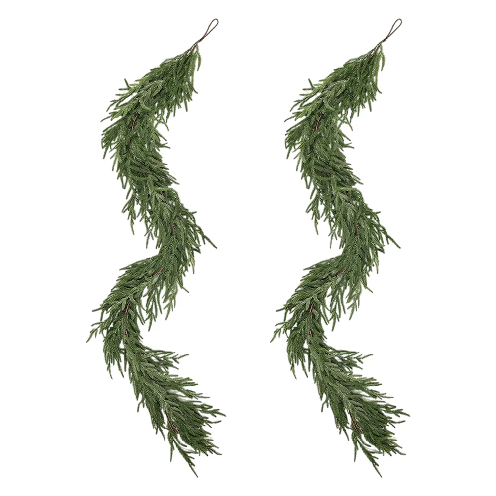 6/9 Ft Norfolk Pine Garland Real Touch Christmas Garland Artificial Greenery Garland for Holiday Christmas Decorations Indoor