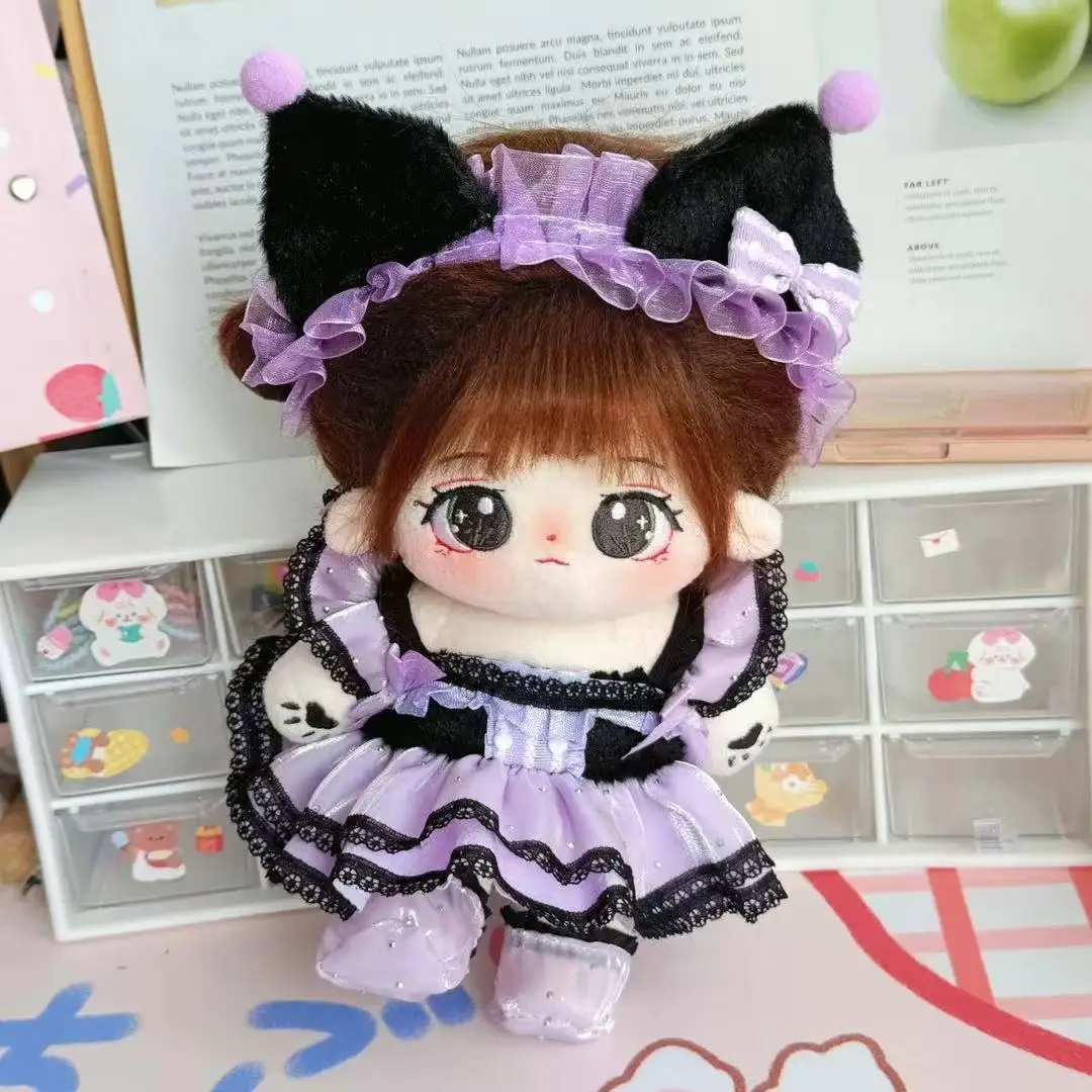20cm Cute Idol Plush Cotton Star Dolls Kawaii Panda QiZai Dolls Can Change Clothes 2