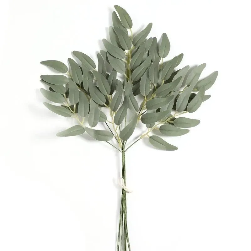 5/10 Stück künstliche Eukalyptusblätter, Stiele, Blattpflanze, künstliche Blumen für Heimdekoration, Garten, Hochzeit, Dekoration, Blumensträuße, Vase, Blumen – Detail 11