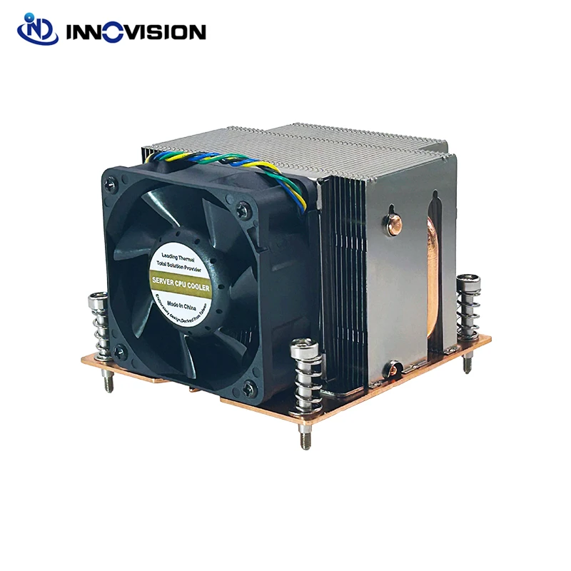 Cpu Cooler Terno para Intel Lga1200 Lga1150 Lga1151 Lga1155 Lga1156 com 6025 mm de Alta Velocidade Ventilador Base de Câmara de Vapor Tdp 200w 2u 115x