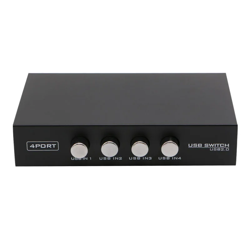 20CB USB 프린터 공유 장치, 4 in 1 출력 프린터 공유 장치 4 포트 수동 KVM 스위칭 스플리터 허브 변환기