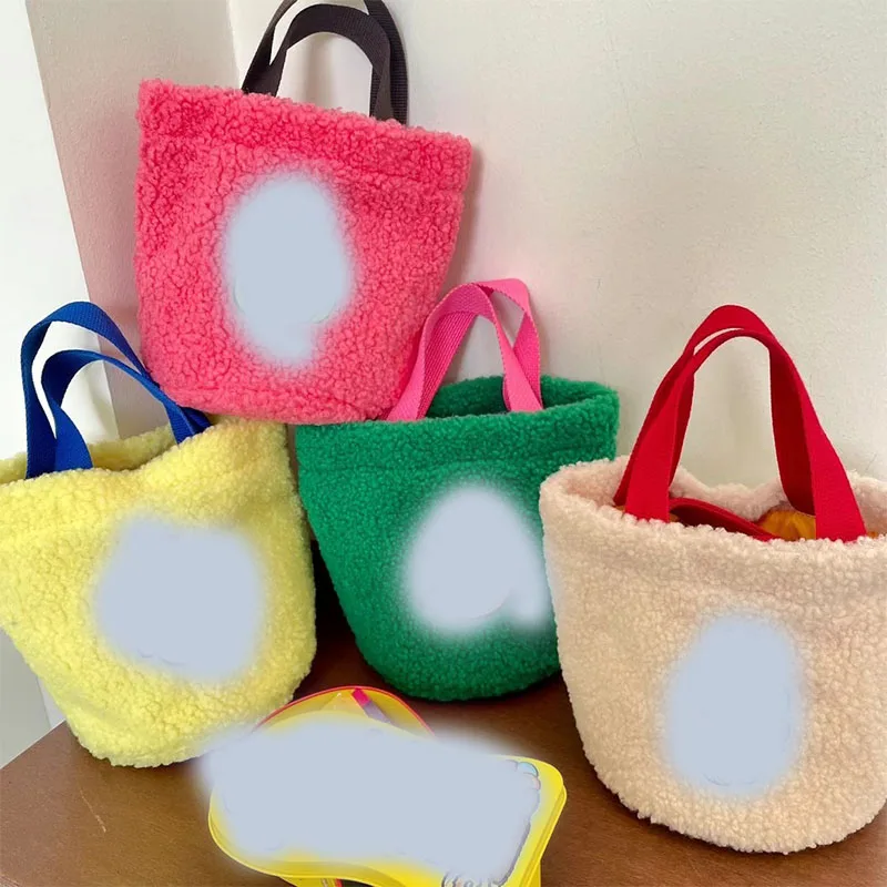 

New Anime Korean Autumn and Winter Little Dog Cute Plush Drawstring Bucket Casual Versatile One Shoulder Crossbody Carrying Bag