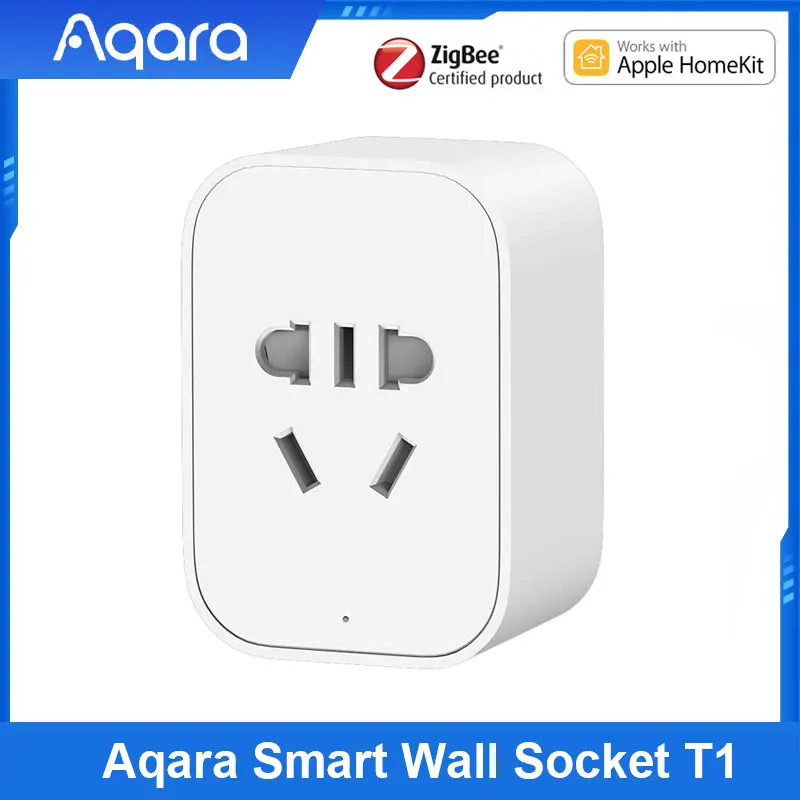 

Умная настенная розетка Aqara T1 Zigbee 3,0, с дистанционным голосовым управлением, работает с приложением для умного дома