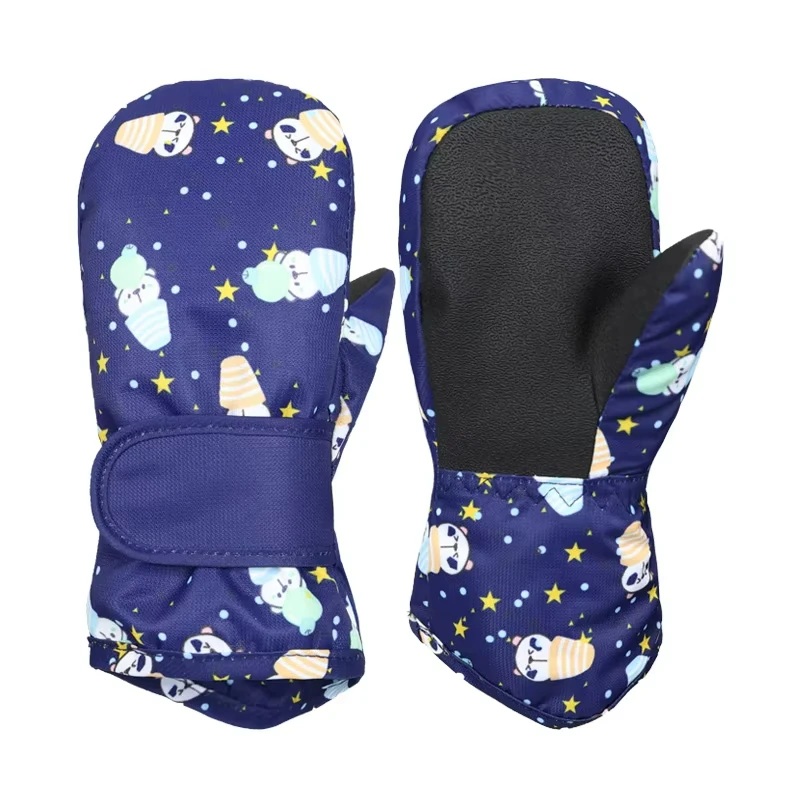 Winter Cartoon Baby Mittens Snow Mittens Thicken Waterproof Kids Skiing Gloves for Boys Girls Outdoor Warm Accessories 1-6 Years 5