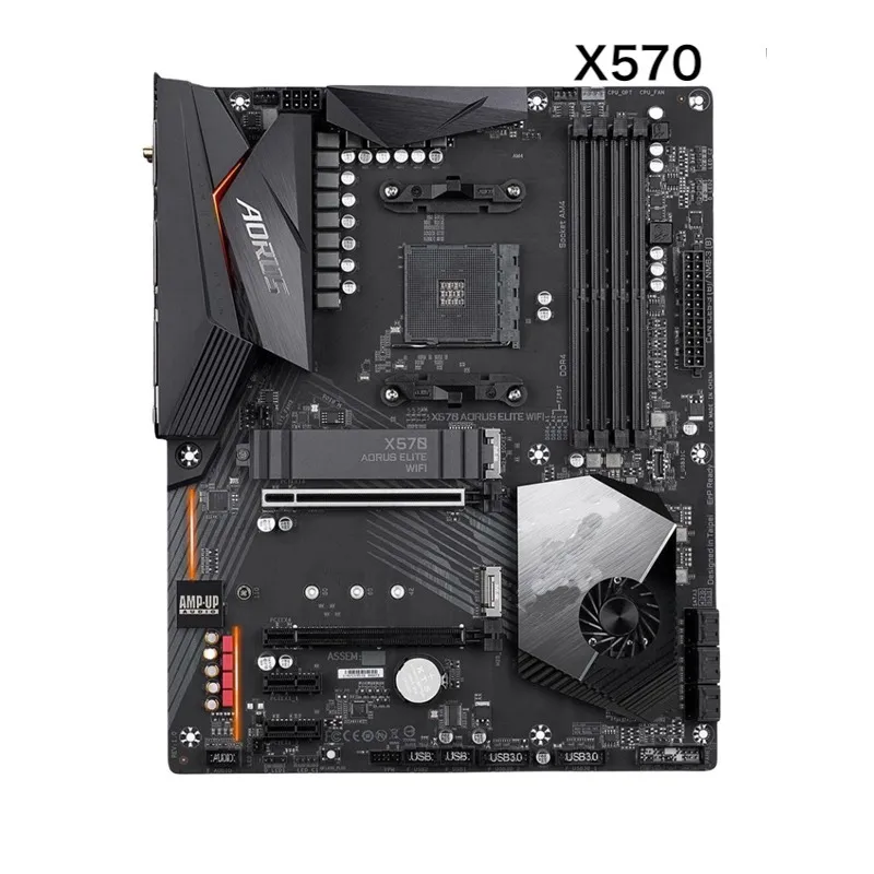 

For Gigabyte X570 AORUS ELITE WIFI Motherboard AM4 DDR4 ATX X570 Mainboard 100% Tested OK Fully Work Free Shipping