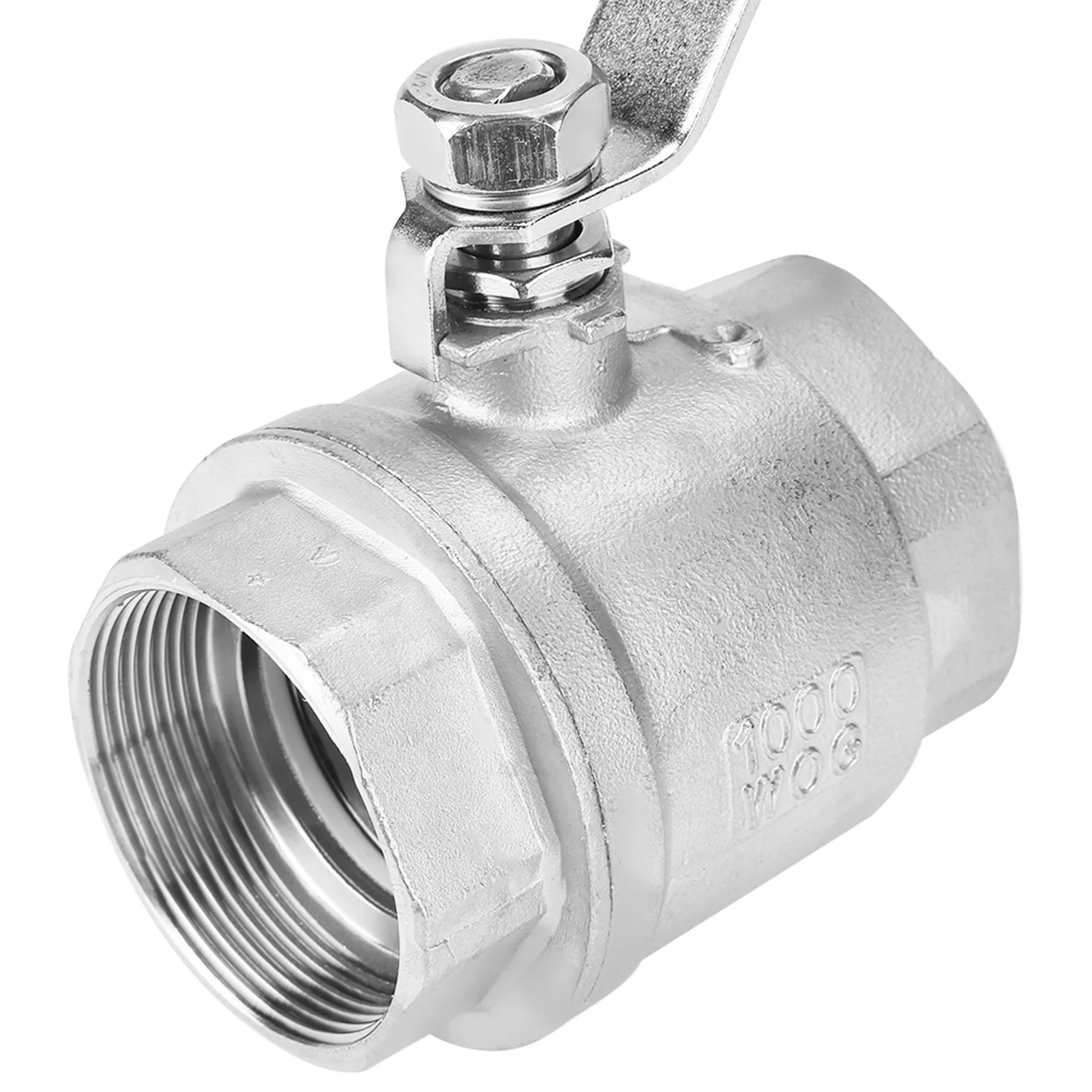 304 Stainless Steel Two Piece Full Port Female Thread Ball Valve 2" DN50 1000 WOG 2in Ball Valve Ball Valve Full Port Ball Valve